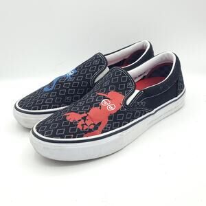 VANS Skate Slip-On Krooked by Natas for Ray Black Red  Blue men's Size 10